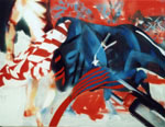Calin Beloescu. Adrenalină; (2005); tehnică mixtă 100 x 130 cm